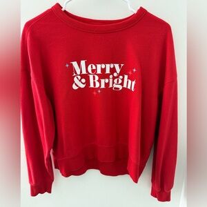 Merry and Bright Sweatshirt Like New Medium